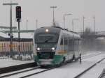 VT 26B der Vogtlandbahn bei der Einfahrt in Wiesau (oberpf)