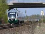 VT 05A mit der VBG nach Schwandorf kurz nach Wiesau (Oberpf), 15.4.2009