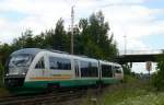 VT 12B  Landkreis Tirschenreuth  mit der Vogtlandbahn nach Schwandorf kurz nach Wiesau (Oberpf), 9.5.2009