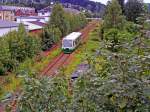 VT38 als VBG83119 in Klingenthal (westl. Bhfs.einfahrt), 12.7.09.