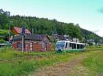 VT33 ( Karlovy Vary/Karlsbad ) als VBG83144 in Zwota-Zechenbach, 13.7.09.