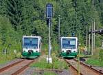 VT47 als VBG83113, VT37 als VBG83142/83114 und davor ( unsichtbar ) VT42 als VBG83214 in Zwotental, 5.8.09.