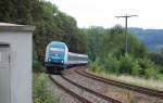 Am 8.8.2009 zog es mich an die Allgubahn, genauer nach Bhl an den wunderschnen Alpsee. Dort gibt es bei km 85,977 einen Bahnbergang, an welchem 223 067 auf seiner Fahrt nach Mnchen optisch festgehalten werden konnte. Der nchste Halt des Zuges ist Immenstadt.