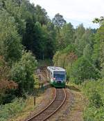 654 032 (VT32) als VBG83119 in Zwota-Zechenbach, 30.8.09.