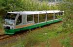 654 042 (VT42) als VBG83117 in Klingenthal, 6.9.09.