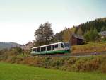 654 045 (VT45) als VBG83119 in Zwota, 20.9.09.