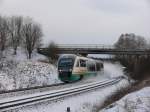 Vt 02 als VBG 81922 von Schwandorf nach Hof Hbf bei Oberteich, 2.01.2009