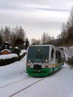 654 040 (VT40) als VIA/VBG83146 in Klingenthal, 27.1.010.