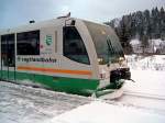 654 034 (VT34  Stadt Auerbach im Vogtland ) als VBG83108 in Klingenthal, 30.1.010.