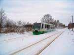 654 046 (VT46) als VBG83113 in Voigtsgrn, 15.2.010.