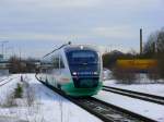 VBG 81920 in Form von VT 11 A bei der Einfahrt in Wiesau (Oberpf), 28.02.2010