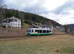 654 047 (VT47) als VBG83144 in Zwota-Zechenbach, 6.4.010.