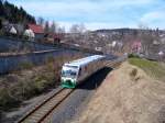 654 039 (VT39) als VBG/VIA83115 in Klingenthal, 8.4.010.