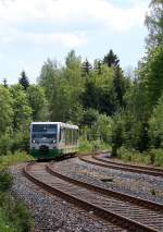 654 036 (VT36) als VBG83120 in Zwotental, 6.6.010.