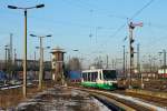 Am 25.2.2011 erreicht der VT31 der Vogtlandbahn Zwickau Hbf.