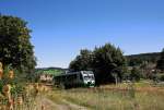 654 046 (VT46) als VBG83120 (Falkenau - ) Graslitz - Zwickau in Klingenthal, 20.8.010.6540