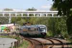 VT07 der Vogtlandbahn verlsst am 01.05.'11 als TXL20918 Groschnau (Sachs.) Richtung Warnsdorf