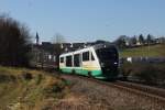 Der VT 08 der Vogtlandbahn pendelte am 27.11.2011 als Sonderzug auf der Strecke Amberg – Schnaittenbach.