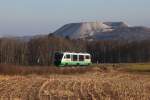 Der VT 08 der Vogtlandbahn pendelte am 27.11.2011 als Sonderzug auf der Strecke Amberg – Schnaittenbach.