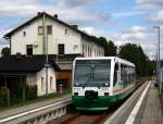 654 042 (VT42) als VBG20815 Zwickau - Graslitz (- Falkenau) in Schneck, 17.8.011.