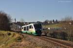 VT08 der Vogtlandbahn am 27.11.2011 in Gebenbach (Strecke Amberg - Schnaittenbach) Die Fahrt war die 2.