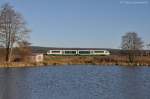 VT08 der Vogtlandbahn am 27.11.2011 bei Schweighof (Strecke Amberg - Schnaittenbach) Die Fahrt war die 2.