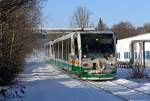 654 041 (VT41) und 654 042 (VT42) als VBG20809/81059 Zwickau/Hof - Graslitz (- Karlsbad) in Klingenthal, 11.2.012.