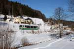 654 045 (VT45) als VBG20820 (Falkenau -) Graslitz - Zwickau in Zwota, 12.2.012.