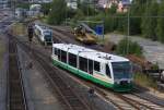 RegioSprinter VT 46 der Vogtlandbahn hat aus Richtung Plauen kommend Einfahrt nach Hof Hbf.