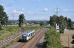 VT02 als VBG81115 am 12.08.2012 im Bahnhof Irrenlohe