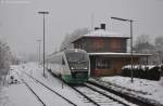 VT08 als DPN92081 am 01.12.2012 in Hirschau. (Strecke Amberg - Schnaittenbach). Der Zug war anlsslich der 3. Adventsfahrten des Vereins Amberger Kaolinbahn auf der Strecke unterwegs.