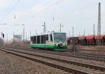 VT 36 der Vogtlandbahn vorbei am Gterbahnhof kurz vor Zwickau (Sachs) Hbf, weiter geht es noch bis Zwickau Zentrum.