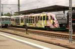 Fussballzug (VT04)der Vogtlandbahn am 13.05.