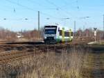 VT 54 nach Plauen(Vogtl.) am 16.12.2013 auf der Zwickauer Olzmannbrücke.