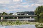 VBG Desiro am 16.06.2014 auf der Naabbrücke in Schwandorf.