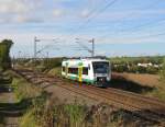 20.10.2014 15:11 VT 56 der Vogtlandbahn von Zwickau Hbf nach Plauen (Vogtland) oberer Bahnhof zwischen Lichtentanne (Sachsen) und Steinpleis.