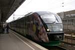 Der Fussballzug VT04 und ein weiterer Desiro der Vogtlandbahn am 14.06.06 in Berlin Lichtenberg.