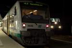 Regioshuttle der Vogtlandbahn mit der Captrain 185 auf dem oberen Bahnhof in Plauen.
Auufgenommen am 06.11.2015