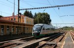 VT08 der VBG, auf Egronet-Erkundungstour, hat soeben den Bf Frantiskovy Lázne, als ZOs95987, erreicht.