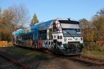 Am 09.11.2016 stand VT64 (650 564) der VBG auf Gleis 11 im Bf Weischlitz abgestellt