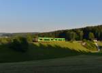 650 655 (VT 20) + 650 652 VT 17) als WBA1 nach Plattling am 09.06.2014 bei Triefenried.