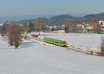 650 658 (VT 23) + 650 651 (VT 16) als WBA 83930 am 17.02.2015 bei Gotteszell.