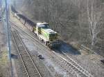 Dortmunder-Eisenbahn,DE 811,MAK G 1203 BB,Nr.1000848,Bj.1990,auf dem Weg zum Bahnhof Bochum-Prsident am 26.03.07.