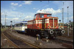 Deutz V 24 der Dürener Kreis Bahn am 28.8.1994 im Bahnhof Düren.