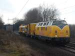 V 270.07 (EBW-Cargo) mit Bauzug am 7.3.2009 durch Ahlten -> Lehrte