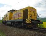 293 001-4 (Ex EBW Cargo V130.13) aber noch mit Logos der EBW fhrt Lz in Richtung Norden durch die Ausfahrt Eichenberg. Aufgenommen am 16.05.2010.