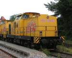 V150.03 im Bahnhof Rothenburg ob der Taube. Im Hintergrund die V150.04 (Rothenburg 16.08.2006)