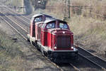 EfW 211 051-8 mit 212 052-5 auf der Hamm-Osterfelder Strecke in Recklinghausen 27.3.2020