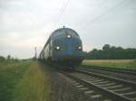 Die stark verschmutzte V170 1125 der Eichholz KG fhrt am 05.07.2005 mit einem Gterzug von Halle in Richtung Leipzig-Engelsdorf.