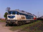 BR 232 037-2 steht am 25.04.2010 im RAW Cottbus.